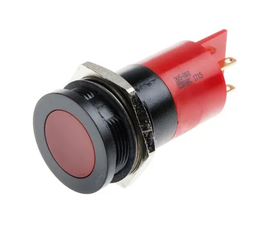 63-6582-76　RS PRO红色指示器，230 V交流电，22mm安装孔尺寸，标签终止，IP67　205-808