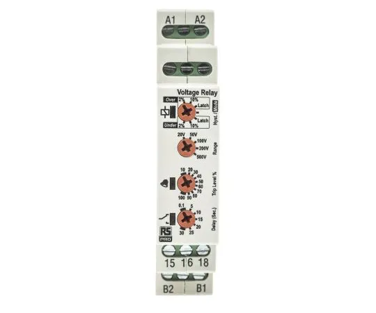 63-6743-15　RS PRO电压监测继电器与SPDT接触，1相，过压，欠压　102-6133
