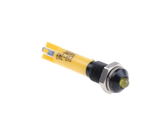 63-6586-50　RS PRO黄色指示器，24 V直流，6毫米安装孔尺寸，焊点终止　210-349