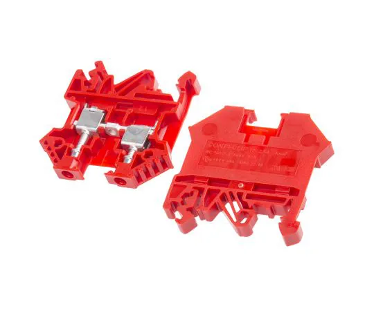 63-6678-75　RS PRO Red Standard Din Rail Terminal 0.2→4mm2, 0.2→4mm2, 800 V　501-673
