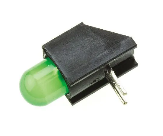 63-5178-54　拨号550-2207F,绿色直角PCB LED指示灯5毫米 (T-13/4) ，通孔　550-2207F