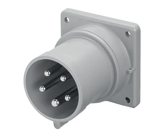 63-6988-61　RS PROIP44红色面板安装3P+N+E工业电源插头，额定16A, 415 V　125-4454