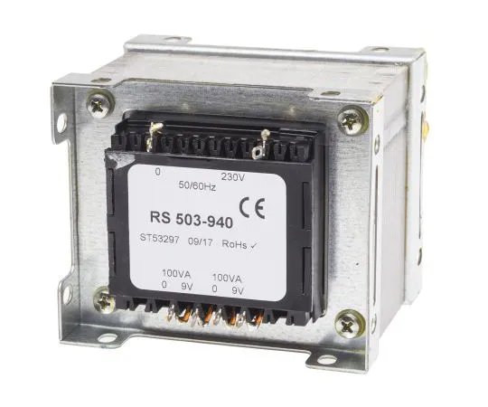 63-6679-79　RS PRO200VA2输出机箱安装变压器，9Vac　503-940