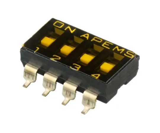 63-5159-10　4 Way Surface Mount DIP Switch SPST,凹入式执行器滑动执行器　IKD0403000
