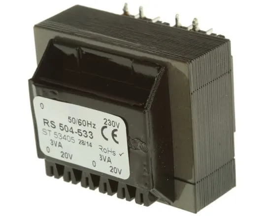 63-6680-44　20V交流2输出通过孔PCB变压器，6VA　504-533