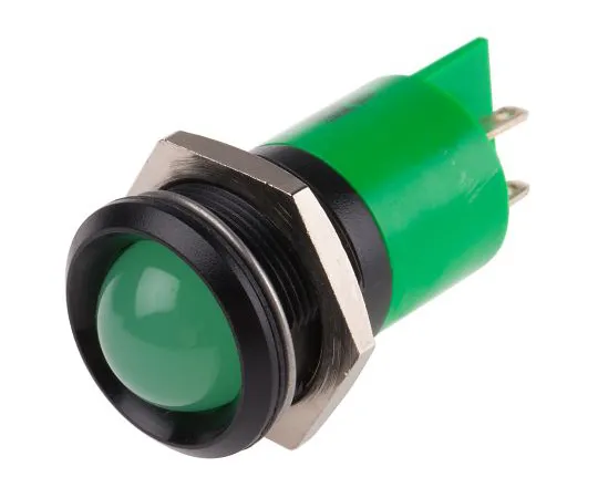 63-6584-12　RS PRO绿色指示器，230 V交流电，22mm安装孔尺寸，标签终止，IP67　207-242