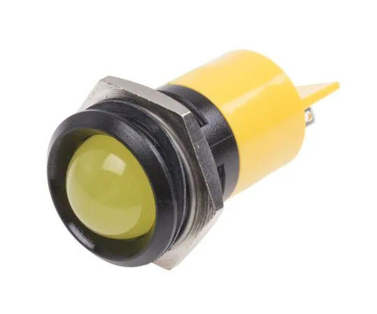 63-6587-39　RS PRO黄色指示器，24 V交流/直流，22mm安装孔尺寸，焊点终止　211-443