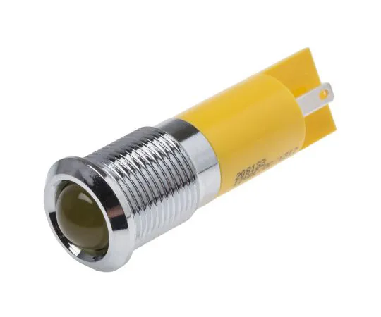 63-6584-75　RS PRO黄色指示器，12 V, 14mm安装孔尺寸，标签终止，IP67　208-122