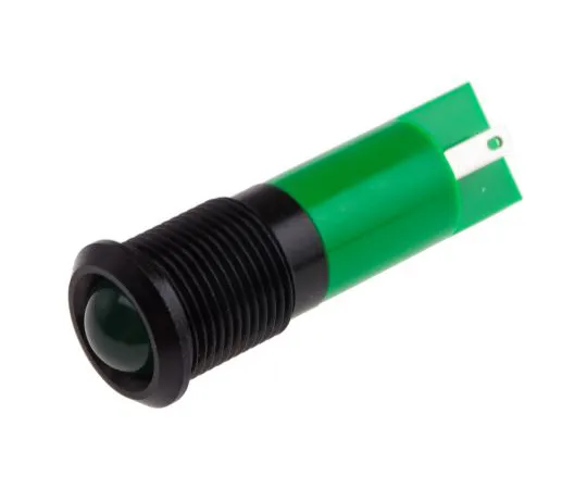 63-5146-88　RS PRO绿色指示器，220 V交流电，14 mm安装孔尺寸，紧固件，焊条终止，IP67　848-4611