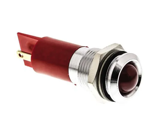63-6581-93　RS PRO红色指示器，110 V交流电，14mm安装孔尺寸，焊点终止，IP67　204-495