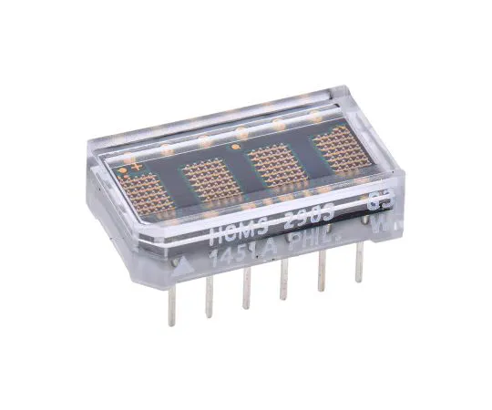 63-5139-95　HCMS-2903Broadcom 4数字点阵LED显示屏，7×5点阵绿色0.11 mcd 3.7毫米　HCMS-2903
