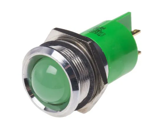 63-6587-67　RS PRO绿色指示器，12 V, 22mm安装孔尺寸，焊点终止　211-689