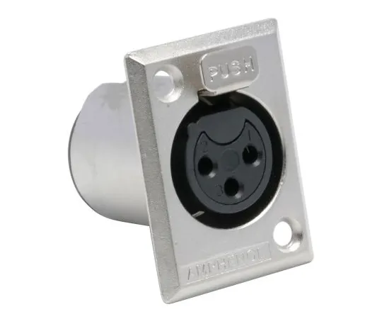 63-6652-25　耐克森面板安装XLR连接器，垂直，女性，133 V,镀锡　453-375