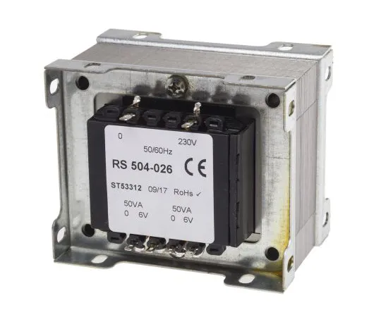 63-6679-86　RS PRO100VA2输出机箱安装变压器，6V交流　504-026