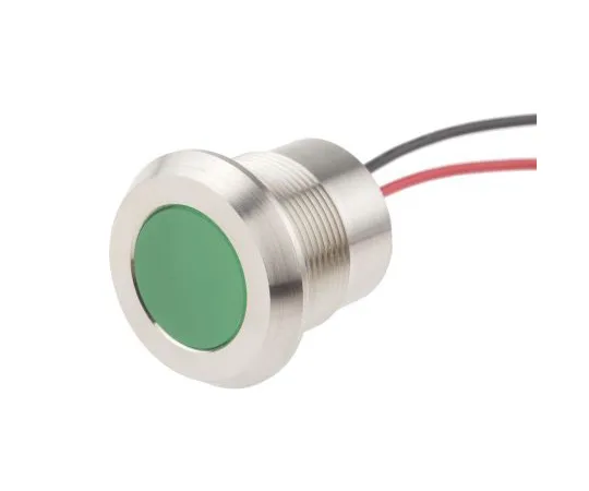 63-6882-83　RS PRO绿色指示器，220 V交流电，22mm安装孔尺寸，导线终止，IP67　123-2430