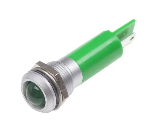63-6585-91　RS PRO绿色指示器，230 V交流电，12mm安装孔尺寸，标签终止，IP67　209-563