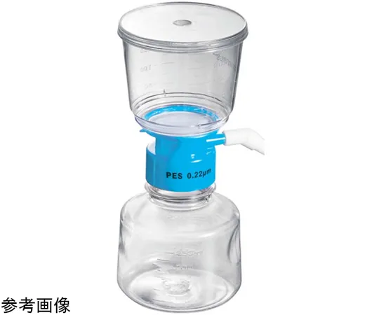 67-2481-86　EXTRACTO Bottle Top Filter & Bottle BLUE 250 mL PVDF 50 mmφ 0.1 μm Sterile 12 Pieces　EXVF0250BPV01AZS