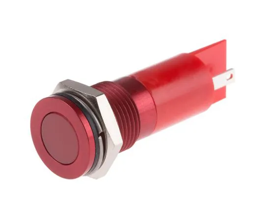 63-6780-43　RS PRO红色指示器，12 V直流，14mm安装孔尺寸，紧固件，焊条终止，IP67　111-6556