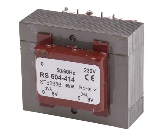63-6680-33　9VAC2通过孔型PCB变压器输出，6VA　504-414