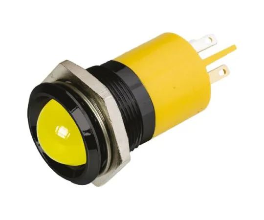 63-6582-30　RS PRO黄色指示器，24 V直流，22mm安装孔尺寸，焊点终止　205-000