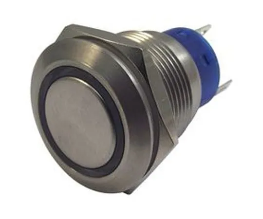 63-6775-16　RS PRO双杆双抛 (DPDT) 瞬间蓝色LED按键开关，IP67, 19.2 (Dia。) mm,面板安装，250Vac　111-3781