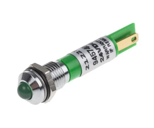63-6588-03　RS PRO绿色指示器，24 V交流/直流，8毫米安装孔尺寸，焊点终止，IP67　212-272