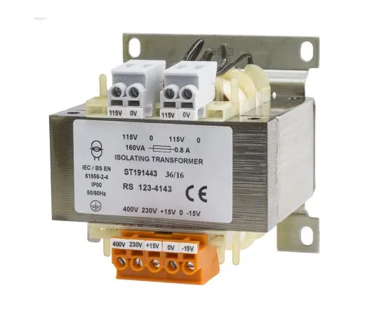 63-6890-87　RS PRO160VA隔离变压器，15→400V交流主变，2×115V交流副变　123-4143