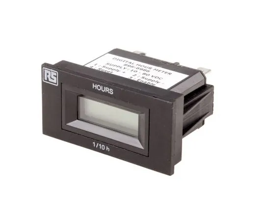 63-5165-75　RS PRO Hour计数器，6位数，LCD,螺丝连接10→80 V直流　896-6986