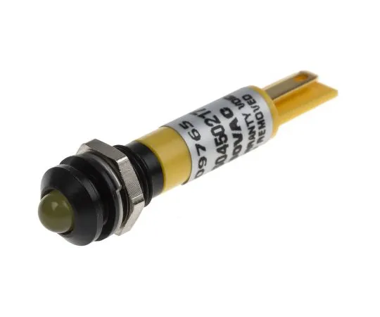 63-6588-02　RS PRO黄色指示器，24 V交流/直流，8毫米安装孔尺寸，焊点终止，IP67　212-266