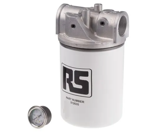 63-6687-91　RS PRO液压旋启式过滤罐，10μm,95L/min1-1/4英寸　512-578