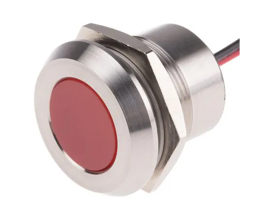 63-6882-77　RS PRO红色指示器，24 V直流，22mm安装孔尺寸，导线终止，IP67　123-2424