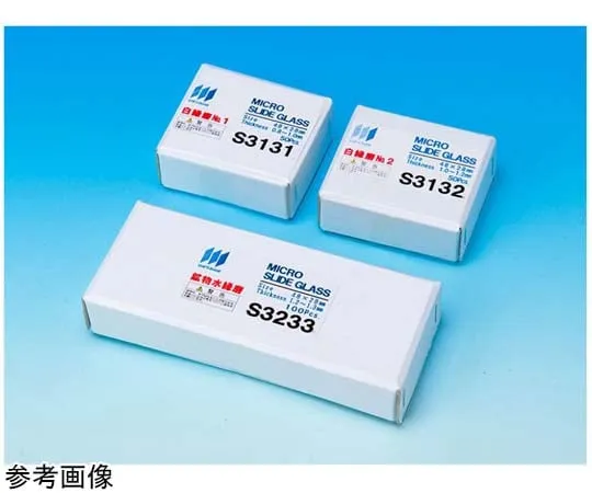 67-8065-19　Slide Glass for Minerals White Edge Polished No. 1 50 Sheets　S3131