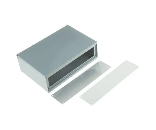 63-6599-08　RS PRO灰色冷轧钢仪器盒，300 x 200 x 100mm　232-276