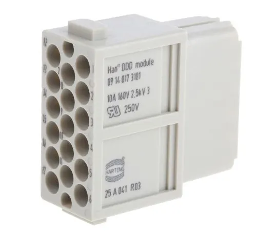 63-6590-18　Modular Female Han-Modular Series 17 Pole  3 Columns　09140173101