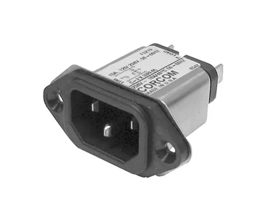 63-5160-98　公C14IEC过滤器法兰安装，黑桃，额定15A, 250 V交流工作频率50/60Hz　6609987-2