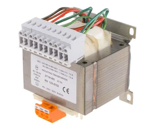 63-6900-10　RS PRO250VA隔离变压器，0→230→400V交流主变，4x0-55-60V交流副变　123-5702