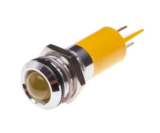 63-6581-92　RS PRO黄色指示器，110 V交流电，14mm安装孔尺寸，焊点终止，IP67　204-489