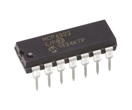 63-5158-58　MicrochipMCP4922-E/P,2通道串行DAC,14引脚PDIP　MCP4922-E/P