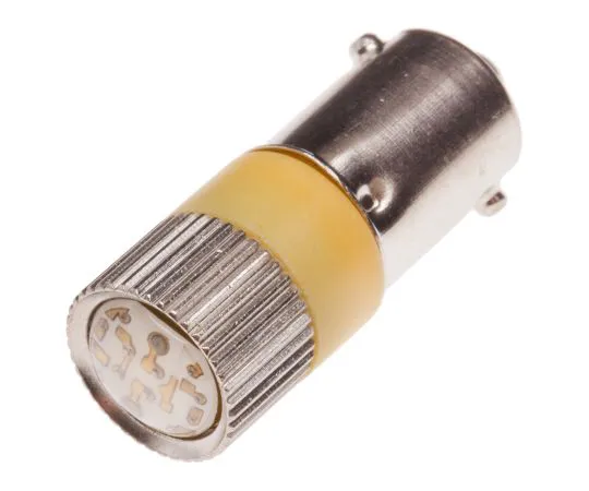 63-6581-91　LED反射器灯泡，BA9s,黄色，多芯片，10毫米直径，28V交流/直流电。　204-451