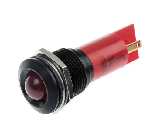 63-6582-69　RS PRO红色指示器，115 V直流，230 V交流电，16mm安装孔尺寸，焊片终止　205-640