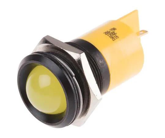 63-6583-51　RS PRO黄色指示器，12 V直流，22mm安装孔尺寸，焊点终止　206-788