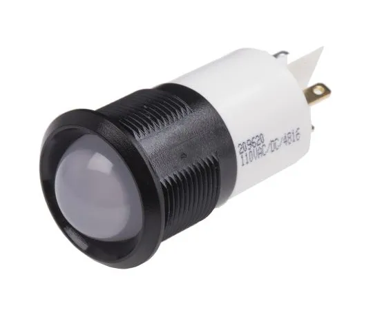 63-6585-97　RS PRO白色指示器，130 V交流电，22mm安装孔尺寸，标签终止，IP67　209-620