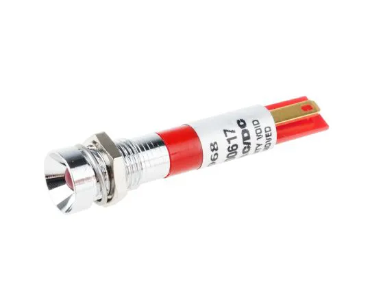 63-6583-67　RS PRO红色指示器，24 V交流电，8毫米安装孔尺寸，焊点终止　206-968