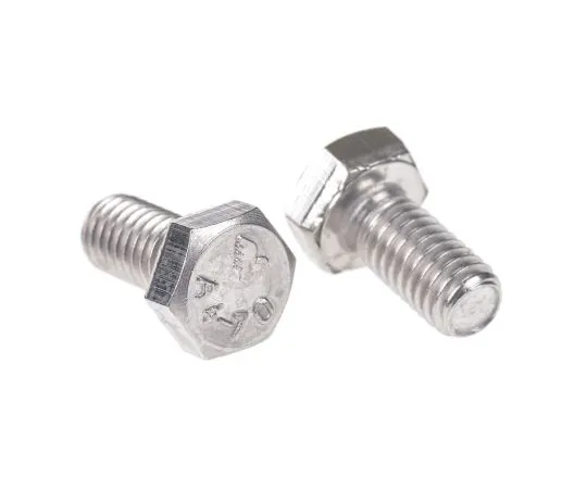 63-6576-34　普通不锈钢六角六角螺栓，M6 x 12mm　190-153