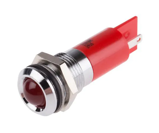 63-6587-28　RS PRO红霓虹指示器，110 V,14.5mm安装孔尺寸，焊点终止，IP40　211-314