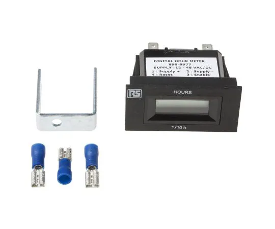 63-5165-74　RS PRO Hour计数器，6位数，LCD,螺丝连接12→48 V ac/dc　896-6977