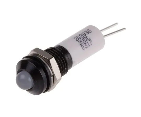 63-6585-46　RS PRO白色指示器，2V直流，8毫米安装孔尺寸，铅针终止，IP67　208-936