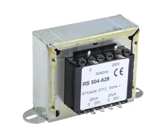 63-6680-60　RS PRO50VA2输出机箱安装变压器，20V交流电压　504-628