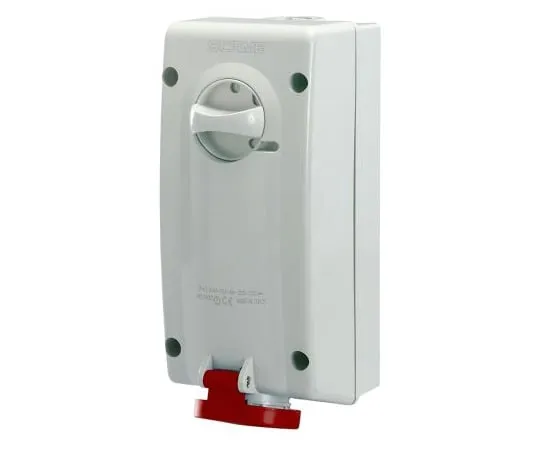 63-6988-08　RS PRO SwitchableIP44工业联锁Socket 3P+N+E,接地位置6h,32A, 415 V　125-4375