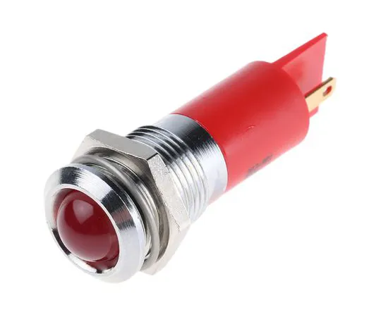 63-6581-59　RS PRO红色指示器，2 V直流，14mm安装孔尺寸，焊点终止　203-981